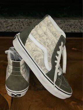 As new Vans w sz 7.5 M sz 6 green suede toe and heel